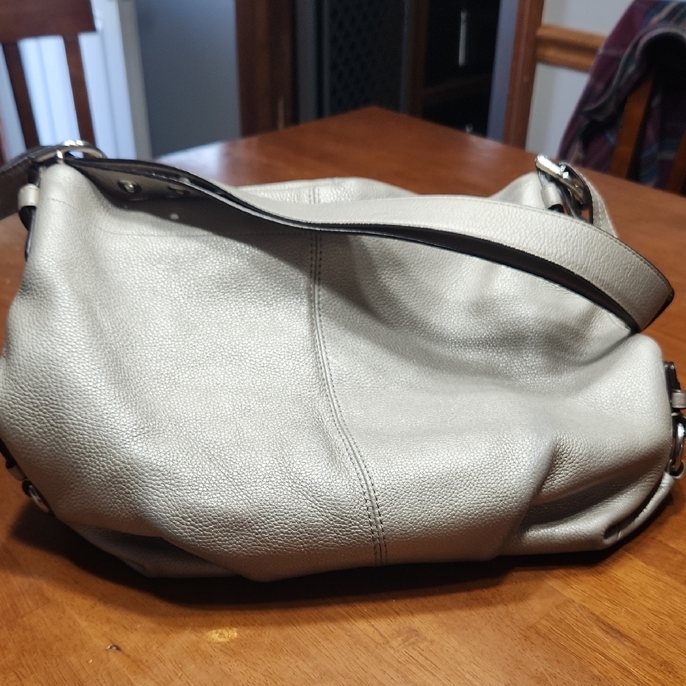 Coach Champagne Gold Pebbled leather  Hobo Bag, Vintage